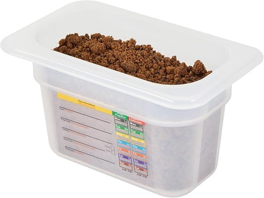 Restaurantware Food Storage Container 10 Pack of 6.8 x 4.2 x 3.9 Inches Plastic Stackable Storage Box White Reusable Label Container Dishwasher Safe For Restaurants And Kitchens