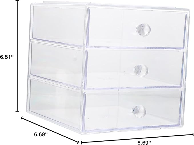 1pc Cosmetic Storage Box Acrylic Makeup Organizer Desktop Organizer Tidy Practical