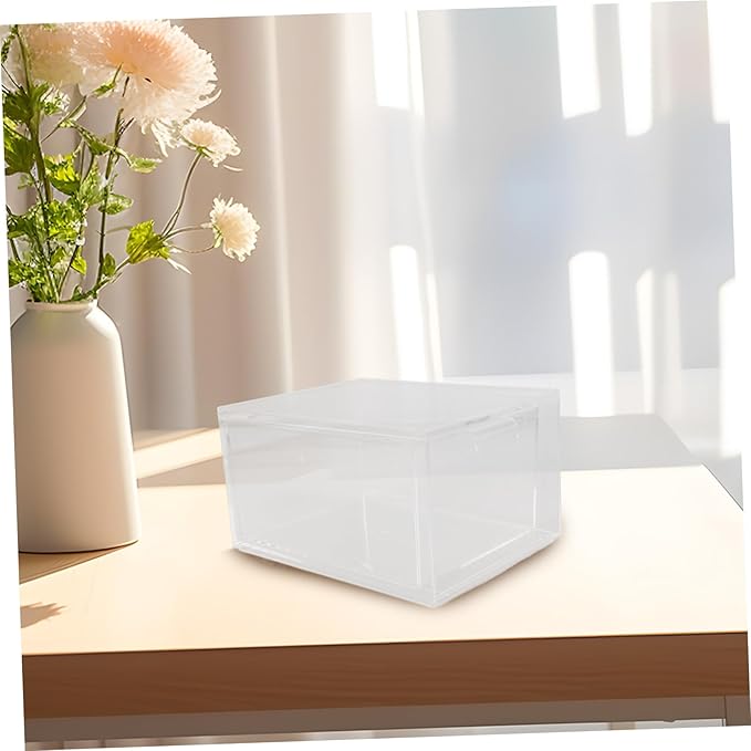 Tofficu 3pcs Stackable Acrylic Makeup Organizer Storage Bins Lids Desk Accessory for Vanity Bathroom and Desk