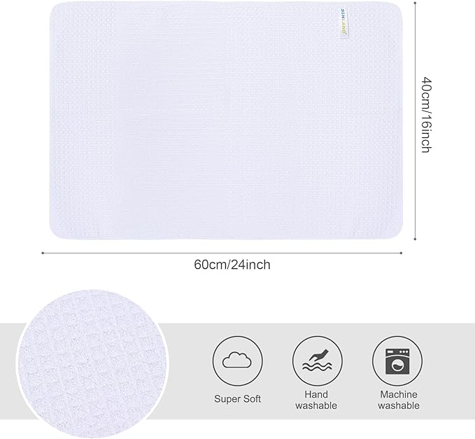 Microfiber Kitchen Towel Premium Sublimation Blank Towels Fast Drying Tea Towel Polyester Dish Towels for Drying Dishes - 380gsm,16 Inch X 24 Inch 10 Pack White