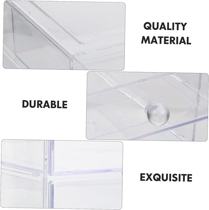 1pc Cosmetic Storage Box Acrylic Makeup Organizer Desktop Organizer Tidy Practical