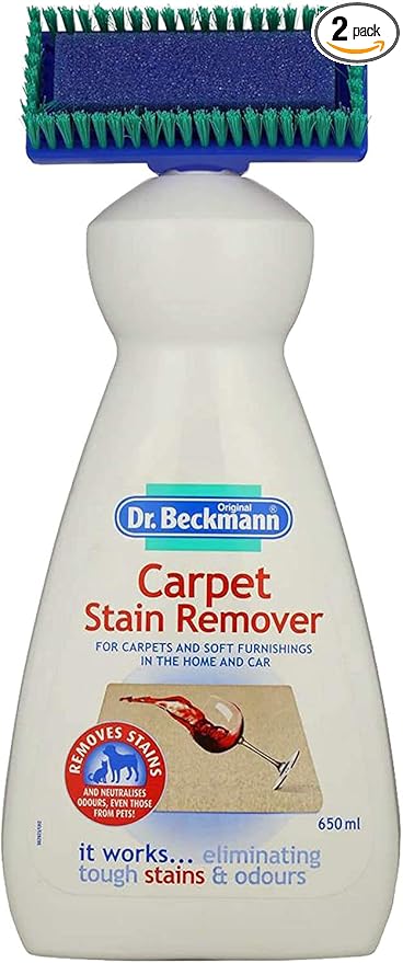 Dr. Beckmann 2 X Carpet Stain Remover with Cleaning applicator/Brush -650ml