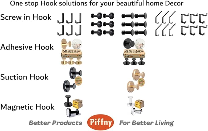 Suction Cup Hooks for Showers, Bathrooms, and Kitchens for Mounting on Smooth Tile, Glass Shower Doors, and Mirrors to Hang Loofah Sponges, Towels, Robes, and More, Black, 2 Pack