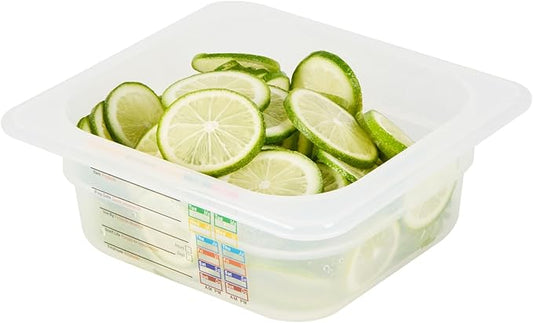 Restaurantware Food Storage Container 10 Pack of 6.8 x 6.2 x 2.5 Inches Plastic Stackable Storage Box White Reusable Label Container Dishwasher Safe For Restaurants And Kitchens