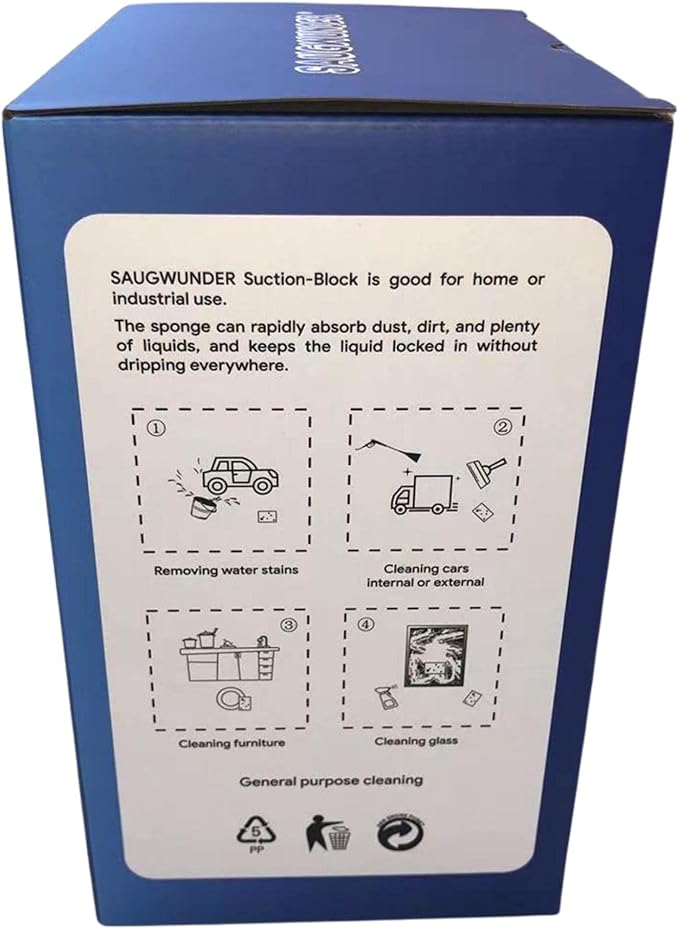 Super Absorbent Water Sponge Durable Stuff PVA Sponge Use in Car Boat Kayak Bathroom After Shower Pick Up Water Like Vacuum All Purpose Kit Cleaning Supples (Multi-Color, 6X)