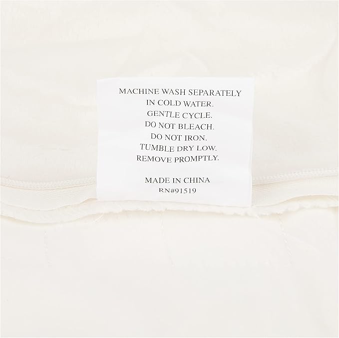 Comfort Spaces Ruched Faux Fur Plush 3 Piece Throw Blanket Set Ultra Soft Fluffy with 2 Square Pillow Covers, 50"x60", Ivory