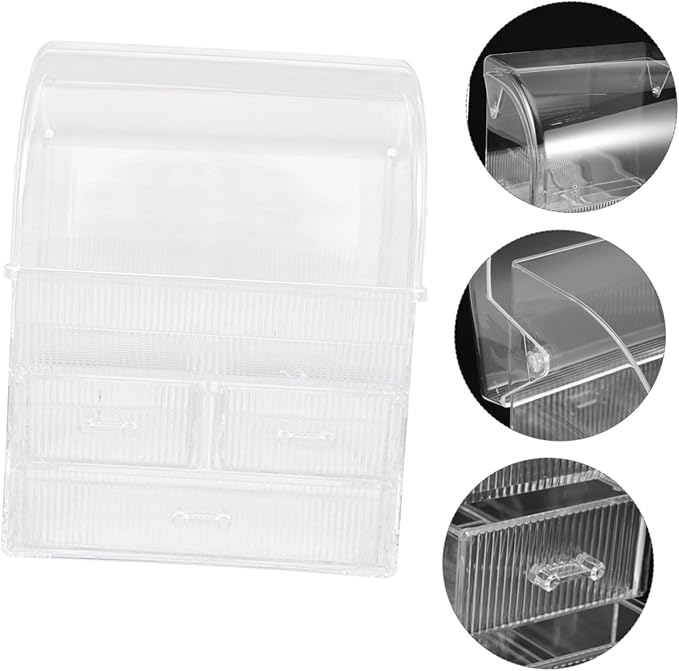 VICASKY Acrylic Makeup Organizer Box Storage Boxes for Bathroom Large Capacity Makeup Storage