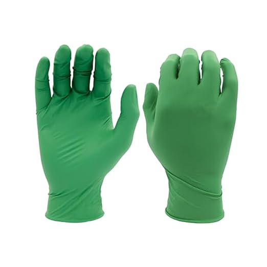 SHOWA 6110PF Sustainable EBT Latex-Free, Powder-Free, Nitrile Disposable Single Use Safety Gloves, 4 Mil, 9.5" Length, Large (1 Box/100 Gloves)