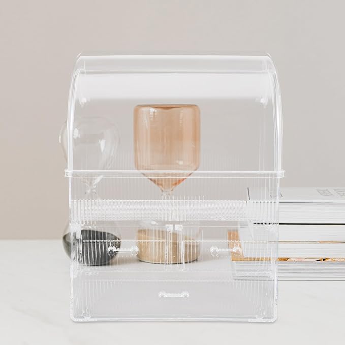 Acrylic Makeup Organizer with Drawers Large Capacity Desktop Storage Box for Cosmetics Stylish Design for Tidy Vanity Easy Access to Makeup Essentials and