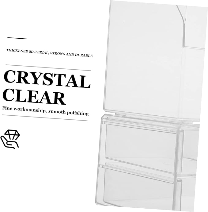 Cosmetic Storage Box Acrylic Makeup Case Thick Material Crystal Diamond Pattern Desktop Organizer
