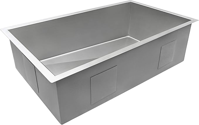 Ruvati 36-inch Slope Bottom Offset Drain Reversible Kitchen Sink Undermount 16 Gauge Stainless Steel - RVH7497