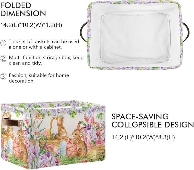 Egg Flower Rectangular Storage Basket Organizer Bin Shelf Baskets For Clothes Gifts For Home Office Dorm