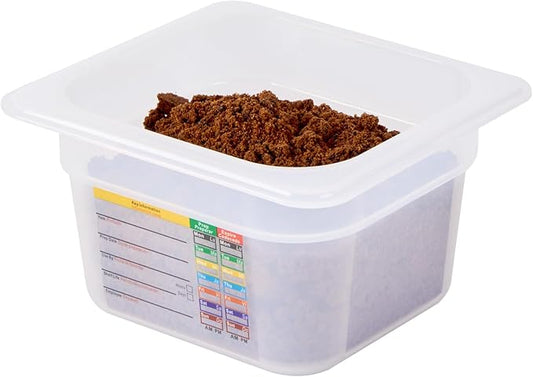 Restaurantware Food Storage Container 10 Pack of 6.8 x 4.2 x 3.9 Inches Plastic Stackable Storage Box White Reusable Label Container Dishwasher Safe For Restaurants And Kitchens