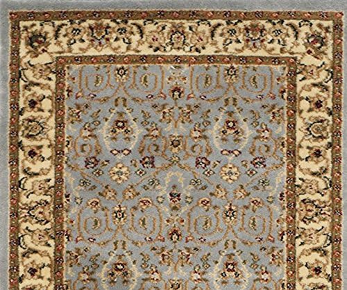 SAFAVIEH Lyndhurst Collection Runner Rug - 2'3" x 6', Light Blue & Ivory, Traditional Oriental Design, Non-Shedding & Easy Care, Ideal for High Traffic Areas in Living Room, Bedroom (LNH312B)