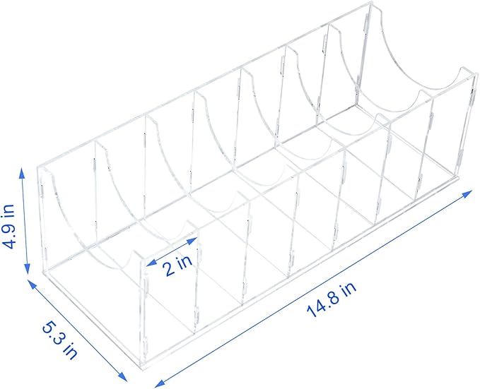 ECOSEAO Belt Organizer, Acrylic Belt Storage Holder for The Closet, Display Case for Tie and Bow Tie (7 Ties)