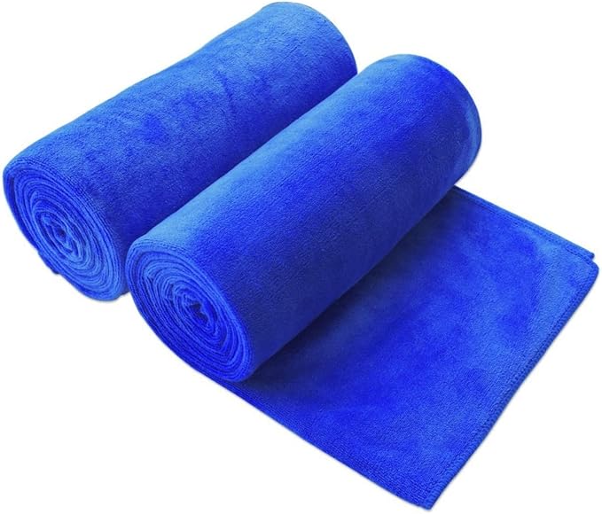 Microfiber Bath Sheet Towels, Extra Large Bath Towel for Adult, 2 Pack, 40" x 80", Super Absorbent, Fast Drying, Soft for Body, Shower,Sauna,Yoga,Sport, Fitness,Gym, Dark Blue