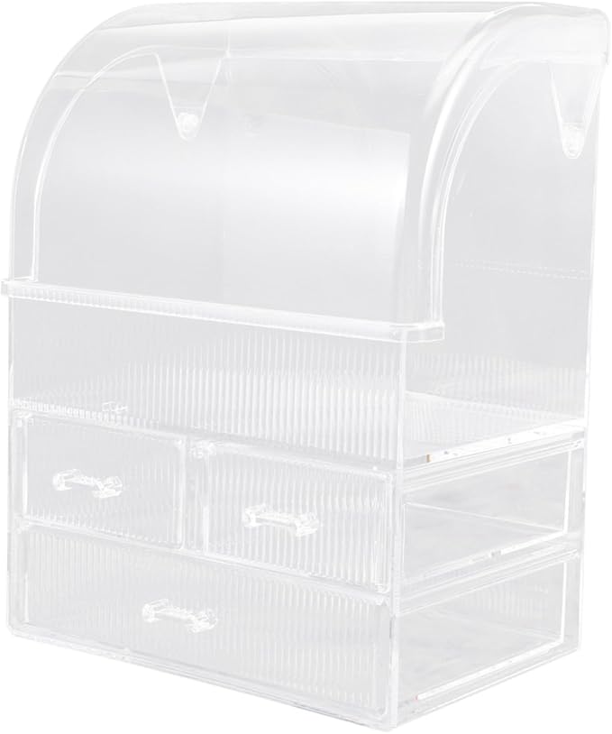 VICASKY Acrylic Makeup Organizer Box Storage Boxes for Bathroom Large Capacity Makeup Storage