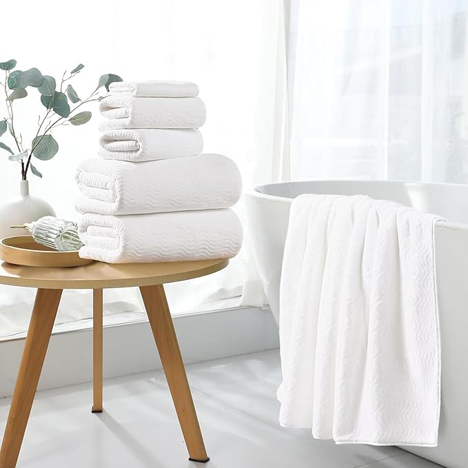 4 Piece Extra Large Bath Towel 35"x70" Oversized Bath Sheet White Bath Towel Set for Bathroom Ultra Soft Cozy Highly Absorbent Quick Dry Bathroom Towel for Spa Gym Hotel,Shower Towel for Daily Use