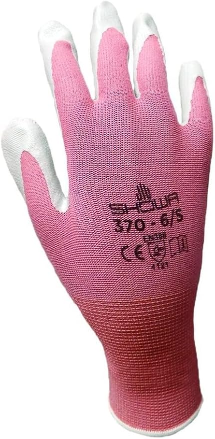 12 Pack Showa Atlas NT370 Atlas Nitrile Garden Gloves - Sizes XS, S and Large (Assorted Colors)