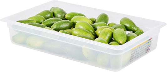 Restaurantware Food Storage Container 10 Pack of 20.7 x 12.6 x 3.9 Inches Plastic Stackable Storage Box White Reusable Label Container Dishwasher Safe For Restaurants And Kitchens