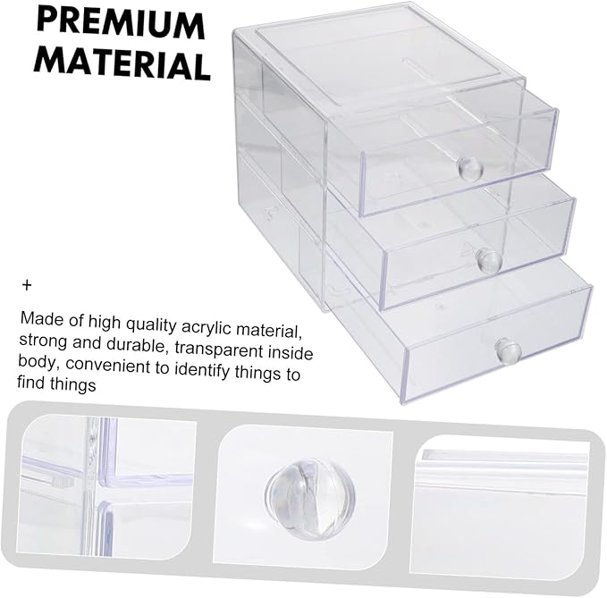 1pc Makeup Storage Organizer Cosmetics Storage Holder Tidy Acrylic Makeup Box