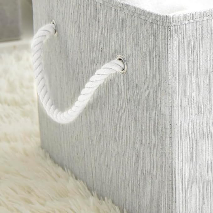 Pack of 2 Large Modern Fabric Storage Bins, Sturdy Foldable Closet Organizer System, Collapsible Shelf Organizer Shelves Basket Storage Bin 16.3"x 12"x 10.24"
