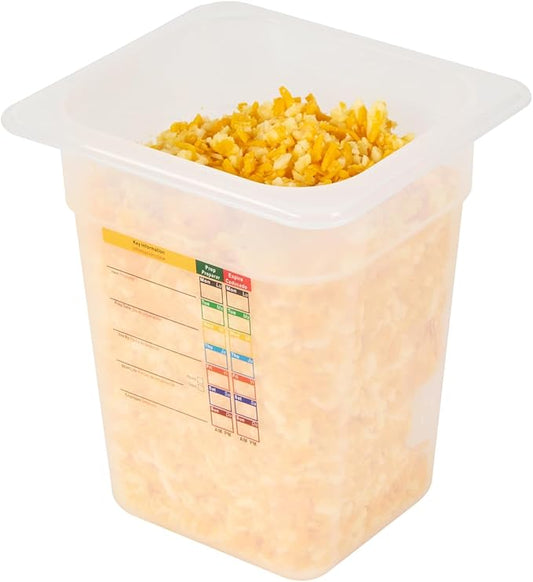Restaurantware Food Storage Container 10 Pack of 6.8 x 6.2 x 7.8 Inches Plastic Stackable Storage Box White Reusable Label Container Dishwasher Safe For Restaurants And Kitchens