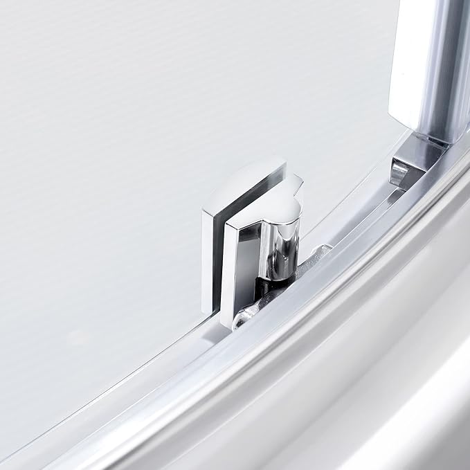 OVE Decors Breeze 34 in. Corner Shower Clear Sliding Door with Walls and Base in Chrome Finish