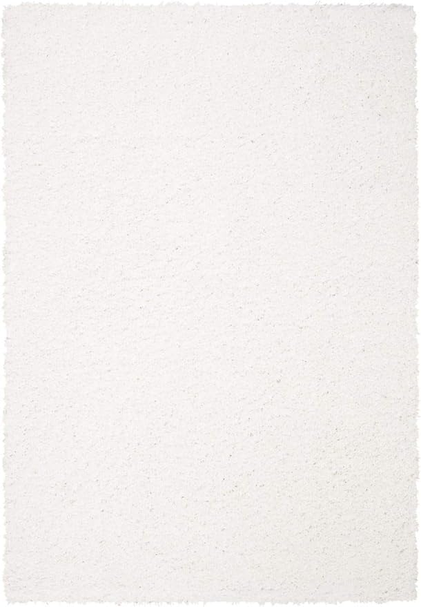 SAFAVIEH August Shag Collection Accent Rug - 2' x 5', White, Solid Design, Non-Shedding & Easy Care, 1.5-inch Thick Ideal for High Traffic Areas in Entryway, Living Room, Bedroom (AUG200A)