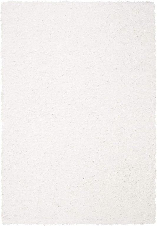 SAFAVIEH August Shag Collection Accent Rug - 2' x 5', White, Solid Design, Non-Shedding & Easy Care, 1.5-inch Thick Ideal for High Traffic Areas in Entryway, Living Room, Bedroom (AUG200A)