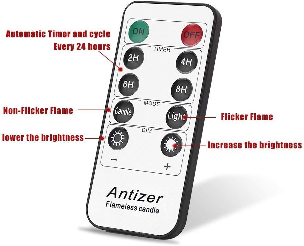 Flameless LED Candles Set of 9 – Real Wax, Remote & Timer, Ivory