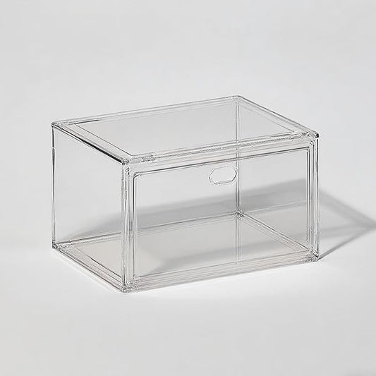 Extra Large Clear Acrylic Shoe Boxes with Magnetic Doors - Stackable Sneaker Display Case for Shoes Storage, Side Opening Dust Proof Organizer Containers for sneakers, Boots, Purses