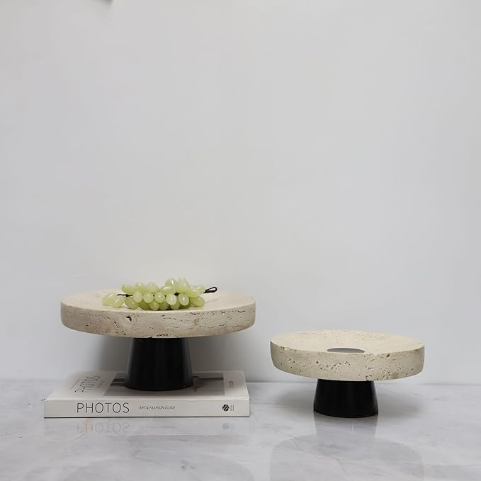 Modern Marble Tray Set - Minimalist Home Decor for entryway, Hotel, Showroom - Geometric Marble Storage Bowl for Essentials and Decorations(Beige21)