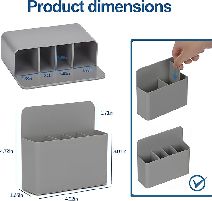 Magnetic Toothbrush Holder – Cruise Must-Have Wall-Mount Bathroom Organizer – Cruise Essentials 2025 & 2026 for Royal Caribbean, Alaska & Caribbean Staterooms (Grey)
