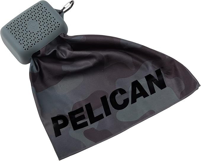 Pelican Outdoor - Multi-Use Towel with Carry Case - Ultra Absorbent Microfiber - Shadow Camo