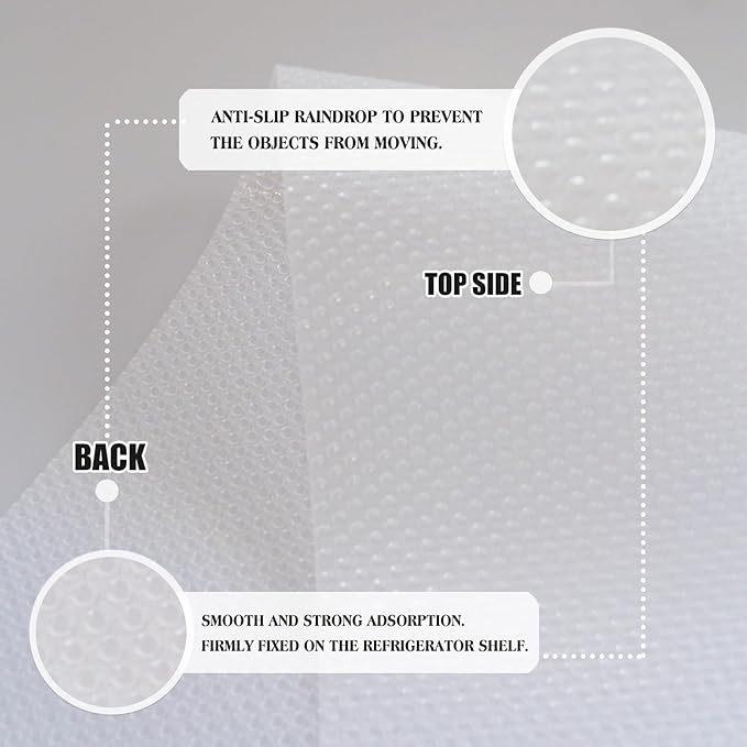 10Pcs Refrigerator Liners, Washable Fridge Liner Shelf Mats Refrigerator Pads for Cupboard Cabinet Drawer Home Kitchen Accessories Organization (Clear)