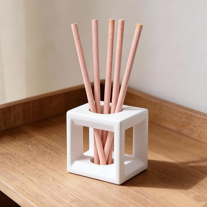 Non-Toxic Air Freshener Stix - Natural Essential Oils Infused, 30 Days Long-Lasting Freshness, 5 Pcs 6" Per Pack for Car Home Office，Ceramic Base not Included (White Peach and Willow)