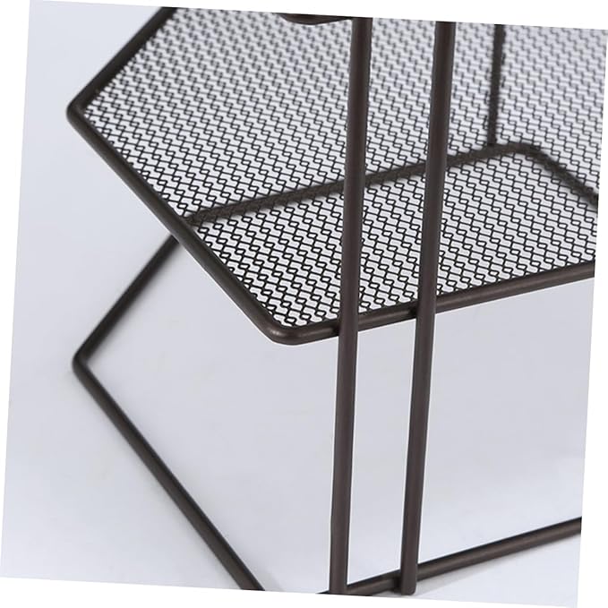 Luxshiny 1Pc Multi Functional Triangle Craft Kitchen Condiment Rack Black Storage Organizer for Clean and Organized Minimalist Design
