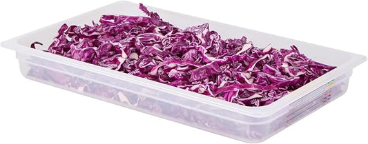 Restaurantware Food Storage Container 10 Pack of 20.7 x 12.6 x 2.5 Inches Plastic Stackable Storage Box White Reusable Label Container Dishwasher Safe For Restaurants And Kitchens