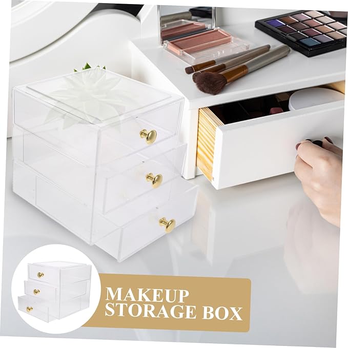 Garneck Stackable Drawer Storage Box Desktop Organizer Makeup and Jewelry Storage Office Supplies Sundry Box Sturdy and Easy Maintenance