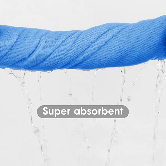 Bath Towels Set, Large Microfiber Bath Towel for Adult, 2 Pack 30" x 60" - Soft, Absorbent, Quick Dry, Lint Free, Perfect for Sauna, Pool, Gym, Shower, Hair Wrap, Fitness, Sport, Yoga, Blue