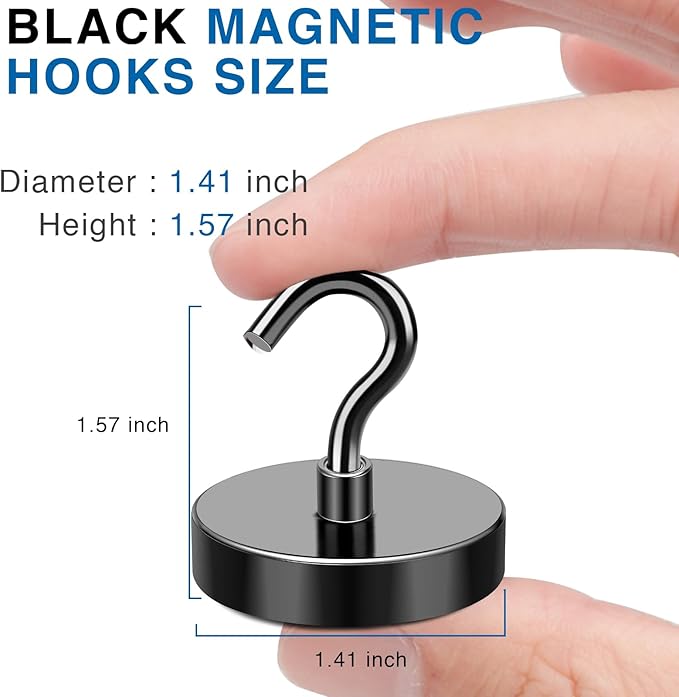 LOVIMAG Magnetic Hooks for Cruise Cabins,170lbs Cruise Magnets for Door,Cruise Ship Essentials for Travel, Strong Magents Heavy Duty with Epoxy Coating for Hanging, Refrigerator, Kitchen-12 Pcs