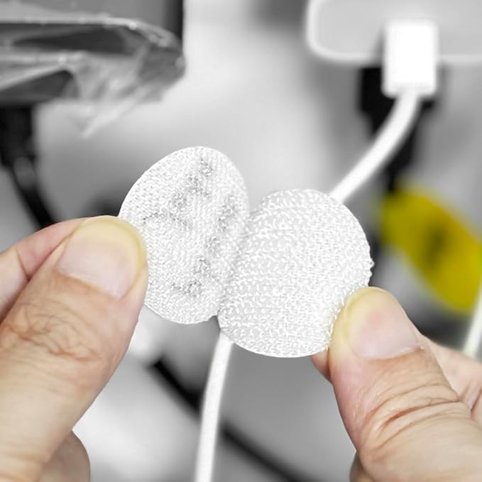 32 Pcs Write On Wire Labels - White, 1.3'' Diameter for Cable Management
