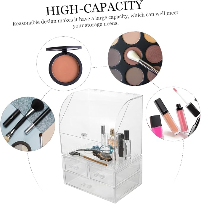 Baluue Material Makeup Storage Case Dividers Decorative Organizer Simple Stylish