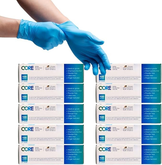 Nitrile Disposable Latex free, Powder Free, Food Grade, Guantes,Lab, Cleaning, Auto mechanic - 3-6 MIL (Box/Case)