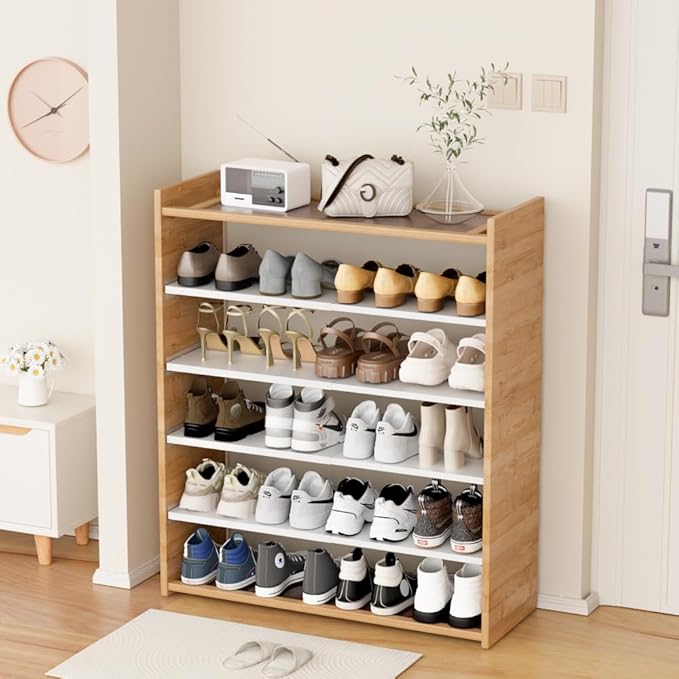 Expandable Closet Organizer Shelves, 1 Pack Adjustable Metal Storage Shelves Divider for Wardrobe Cupboard Kitchen (White,15.8" D x 17"-31" W,1PCS)