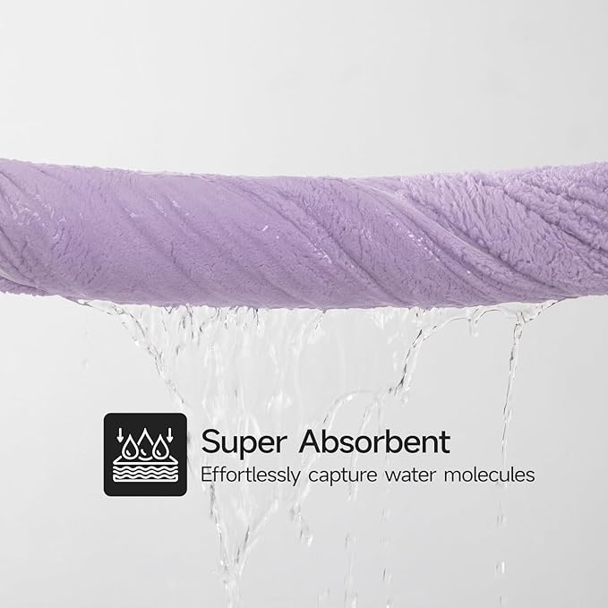 REDKISS Towel Set of 6 - Oversized Bath Sheets (70 x35 in), 670GSM Ultra Soft & Highly Absorbent, Quick Dry Purple Bath Towels Sets for Bathroom, Spa, Hotel, Gym