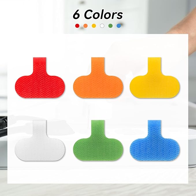 60 PCS Multi-Color Write On Wire Labels for Cable Management and Identification