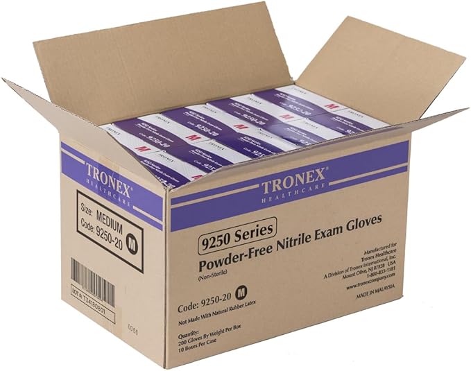 XS - 2XL Nitrile Glove, Examination, Fingertip-Textured, Powder-Free, Blue