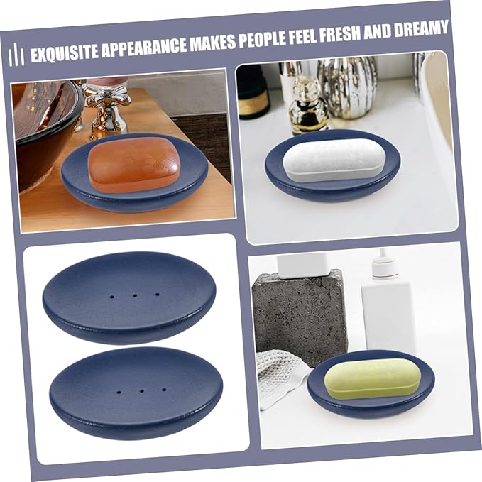 GLEAVI 2pcs Dish Holder Minimalist Storage Box for Bathroom Kitchen Design with Drainage Feature for Clean Organized Space